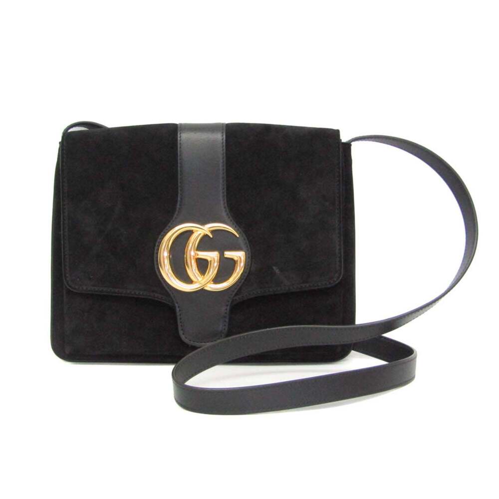 GUCCI Authentic Black Leather Shoulder Bag - Picture 1 of 14